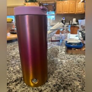 LIKE NEW STARBUCKS Ombre Stainless Coffee Tumbler Mug. 12 oz.